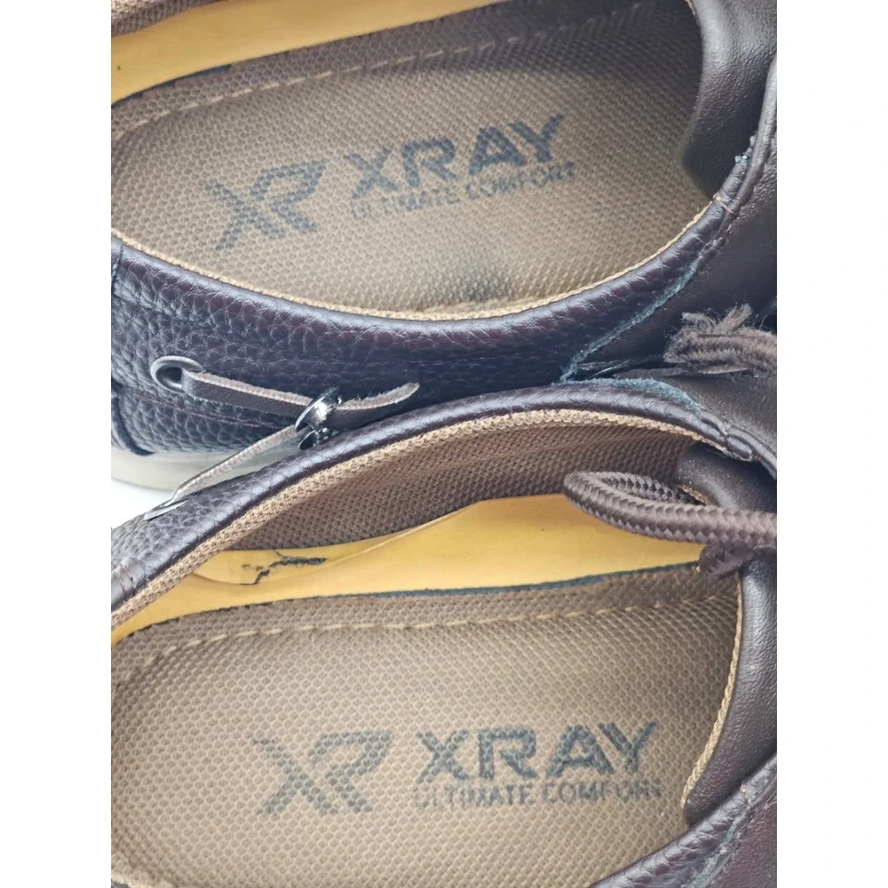 Xray Boat Shoes Men's 9.5 Brown  Pebbled  Casual XRW2006